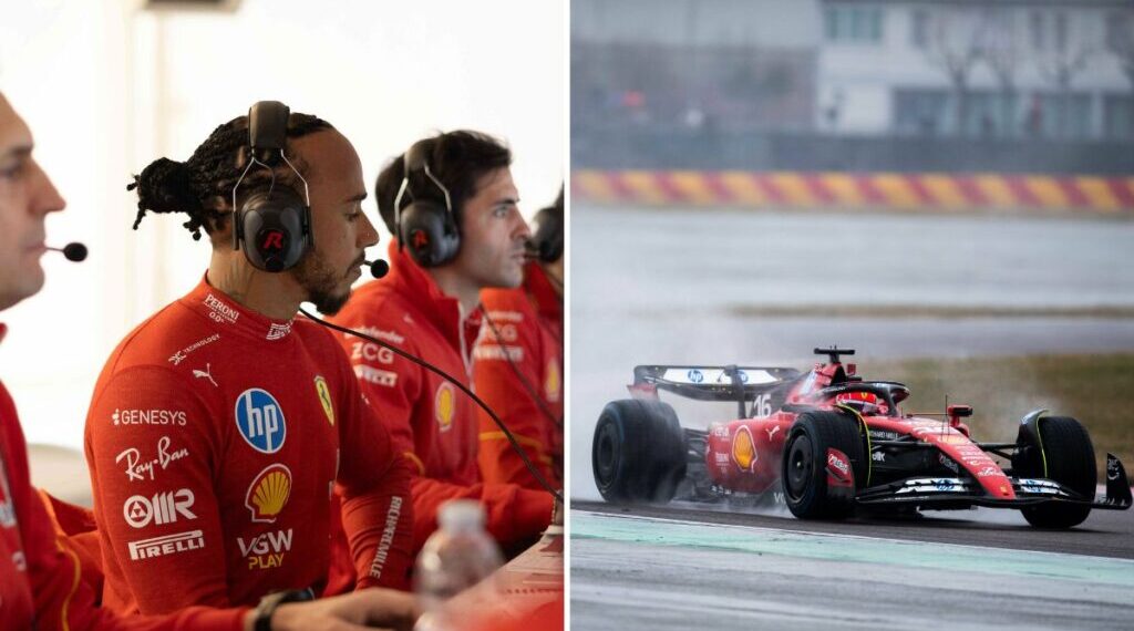 Ferrari, primi giri per Hamilton: «Emozionato come se fosse la mia prima volta»