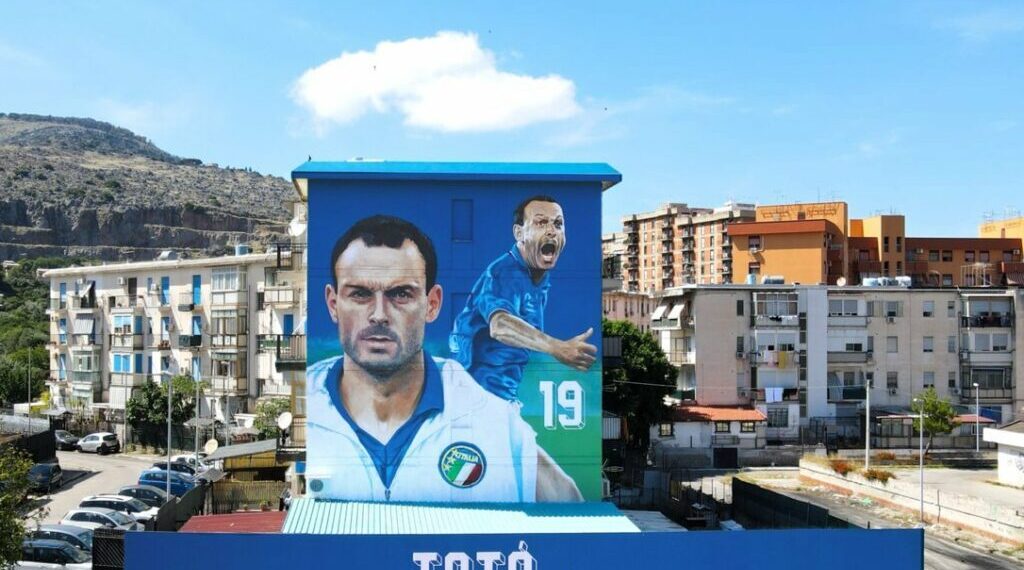 Al Cep di Palermo il murale che ricorda Totò Schillaci