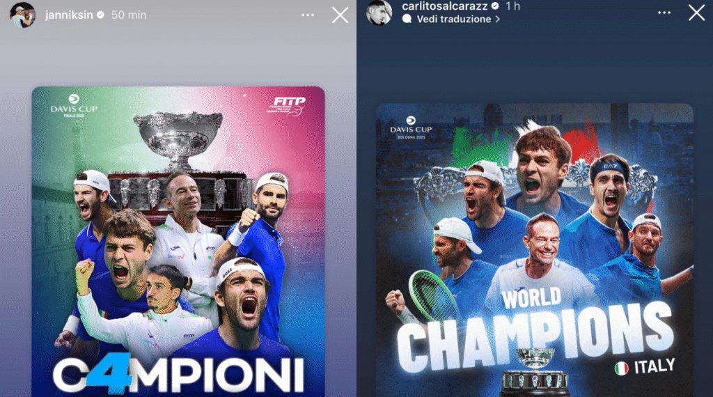 Coppa Davis, arrivano i commenti di Sinner e Alcaraz
